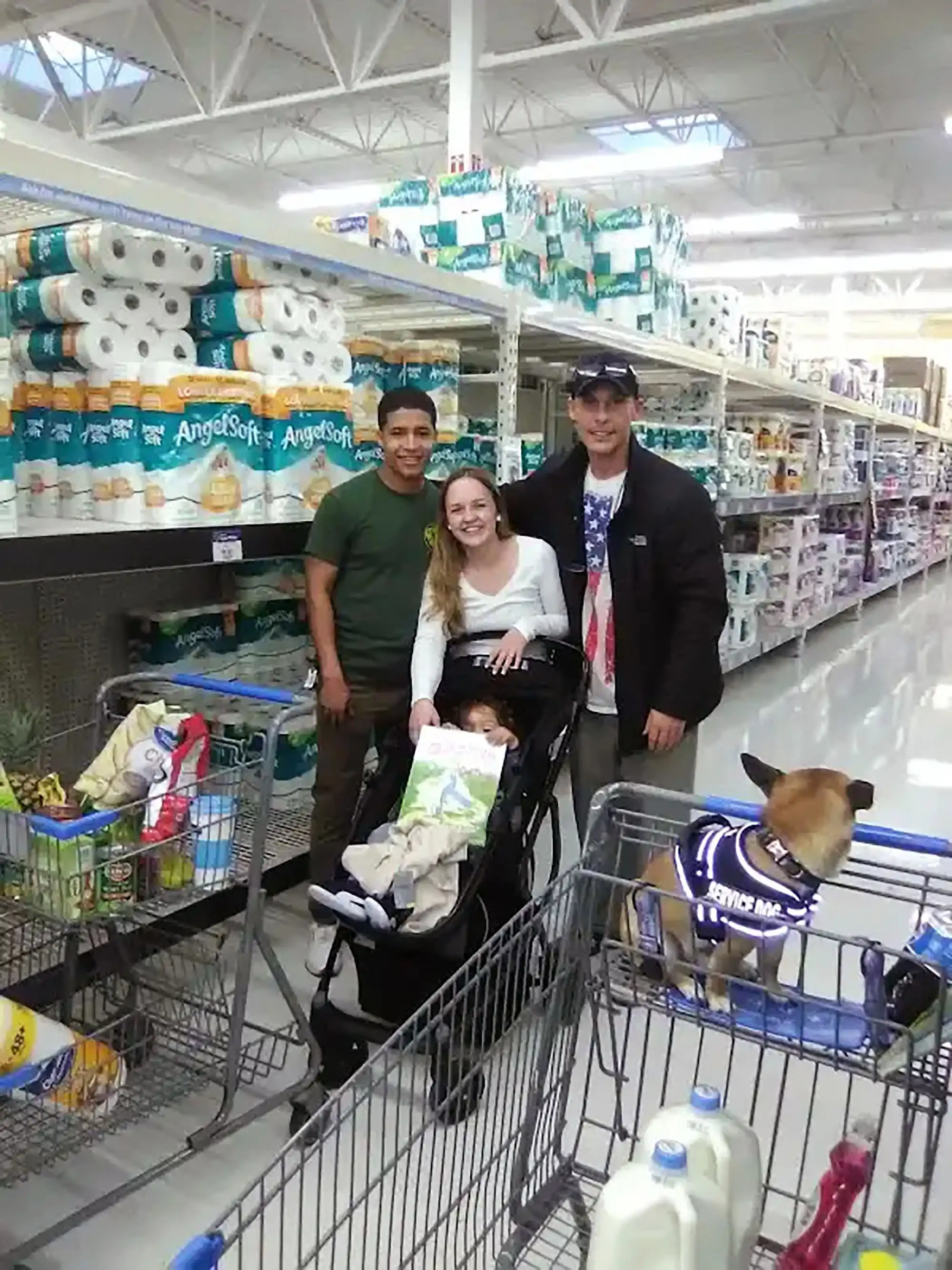 Families in the community, the author David Haave meets with fans & a soldier to sign a book for their baby. -- David Haave